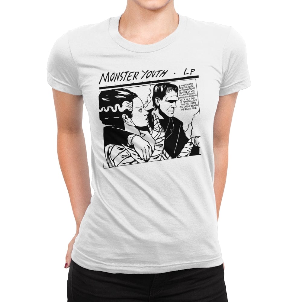 Monster Youth - Womens Premium T-Shirts RIPT Apparel Small / White