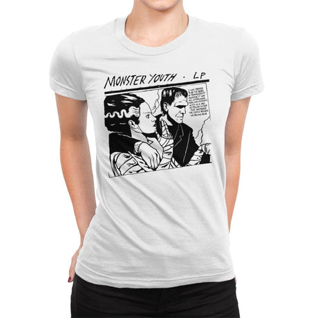 Monster Youth - Womens Premium T-Shirts RIPT Apparel Small / White