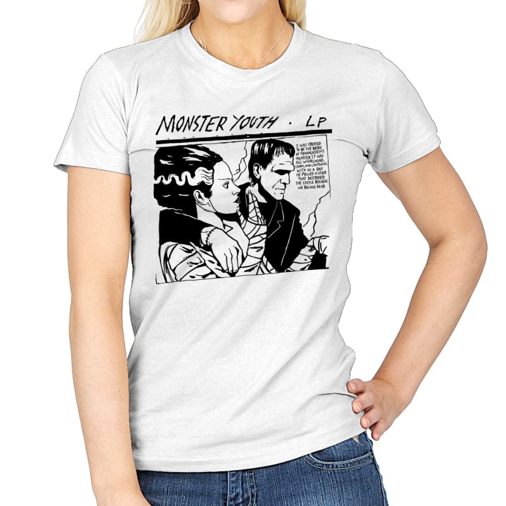 Monster Youth - Womens T-Shirts RIPT Apparel Small / White