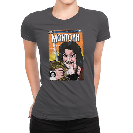 Montoya Comics - Womens Premium T-Shirts RIPT Apparel Small / Heavy Metal