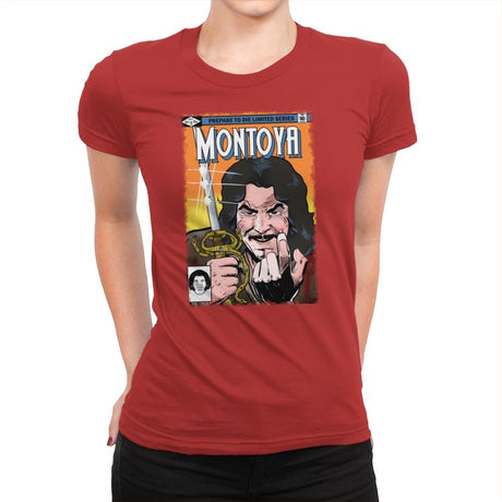 Montoya Comics - Womens Premium T-Shirts RIPT Apparel Small / Red