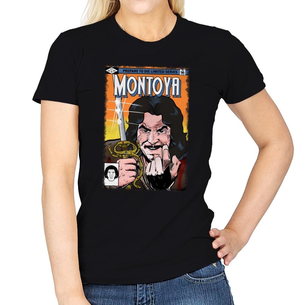 Montoya Comics - Womens T-Shirts RIPT Apparel Small / Black