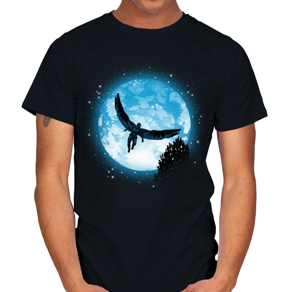Moon Falcon - Mens T-Shirts RIPT Apparel Small / Black