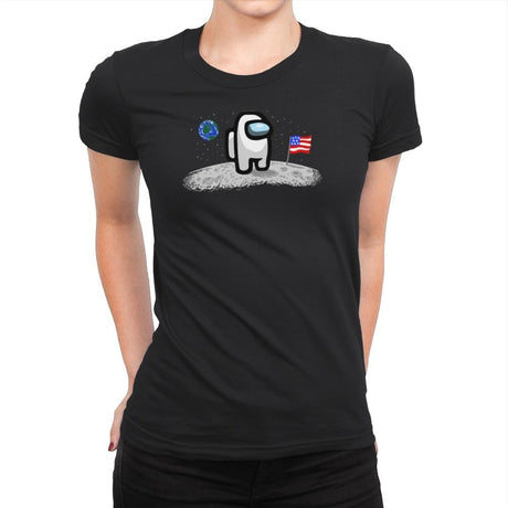 Moon Impostor - Womens Premium T-Shirts RIPT Apparel Small / Black