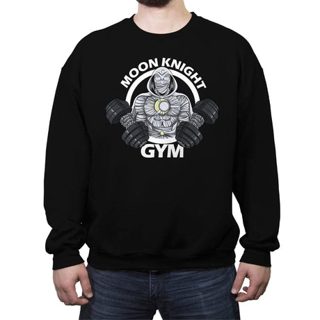 Moon Knight Gym - Crew Neck Sweatshirt Crew Neck Sweatshirt RIPT Apparel Small / Black