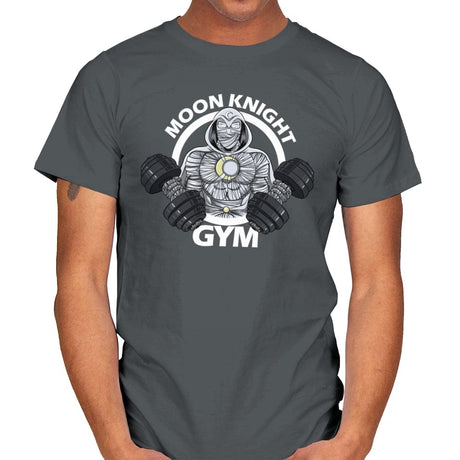 Moon Knight Gym - Mens T-Shirts RIPT Apparel Small / Charcoal