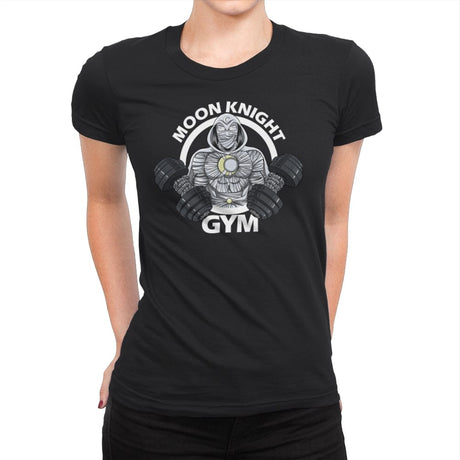 Moon Knight Gym - Womens Premium T-Shirts RIPT Apparel Small / Black