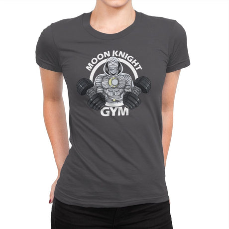 Moon Knight Gym - Womens Premium T-Shirts RIPT Apparel Small / Heavy Metal