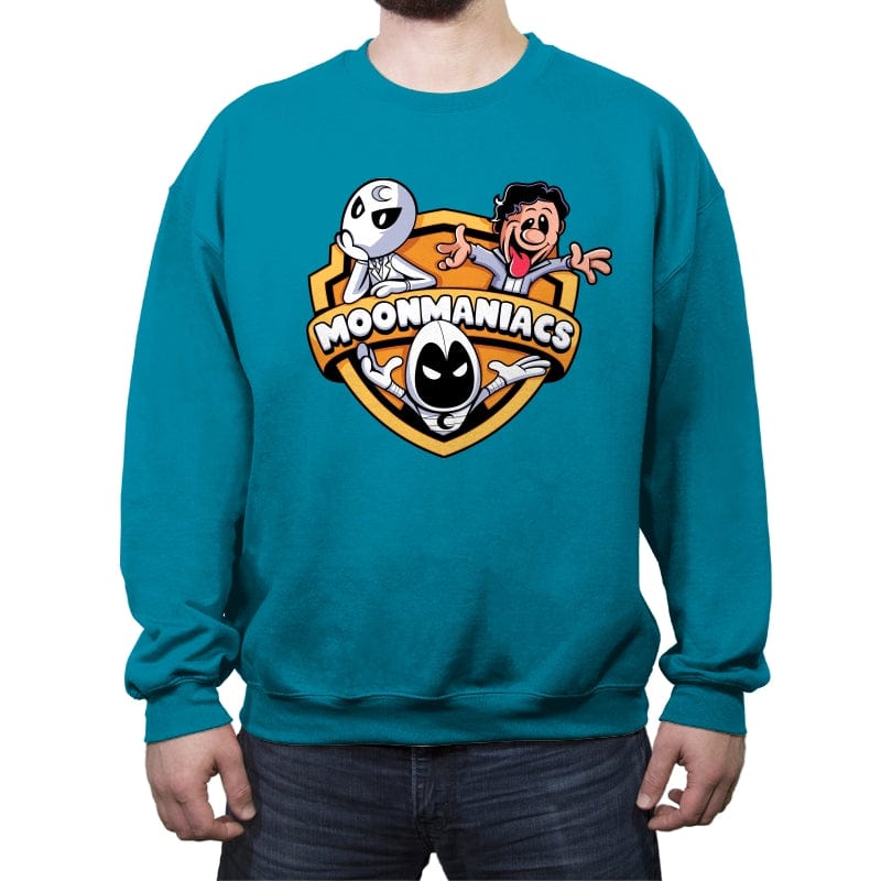 Moon Maniacs - Crew Neck Sweatshirt Crew Neck Sweatshirt RIPT Apparel Small / Antique Sapphire
