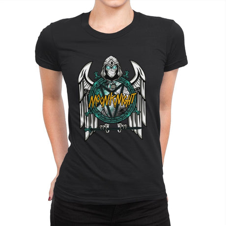 Moon Metal - Womens Premium T-Shirts RIPT Apparel Small / Black