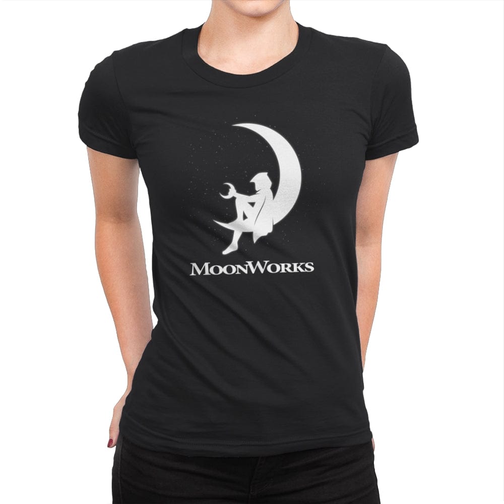 Moon Works - Womens Premium T-Shirts RIPT Apparel Small / Black