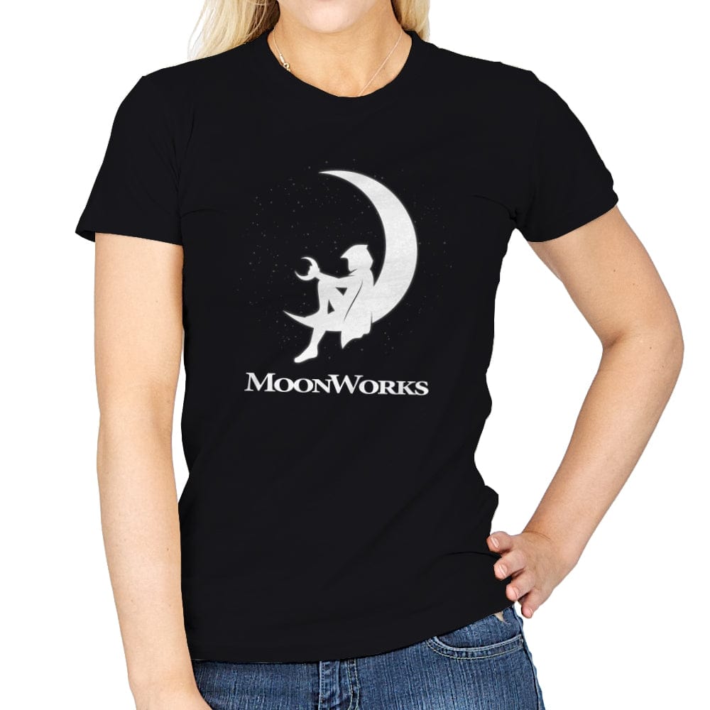 Moon Works - Womens T-Shirts RIPT Apparel Small / Black