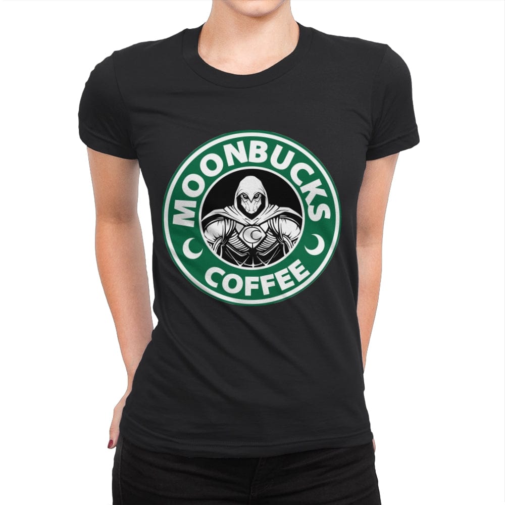 Moonbucks Coffee - Womens Premium T-Shirts RIPT Apparel Small / Black