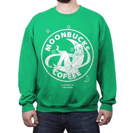Moonbucks - Crew Neck Sweatshirt Crew Neck Sweatshirt RIPT Apparel Small / Irish Green