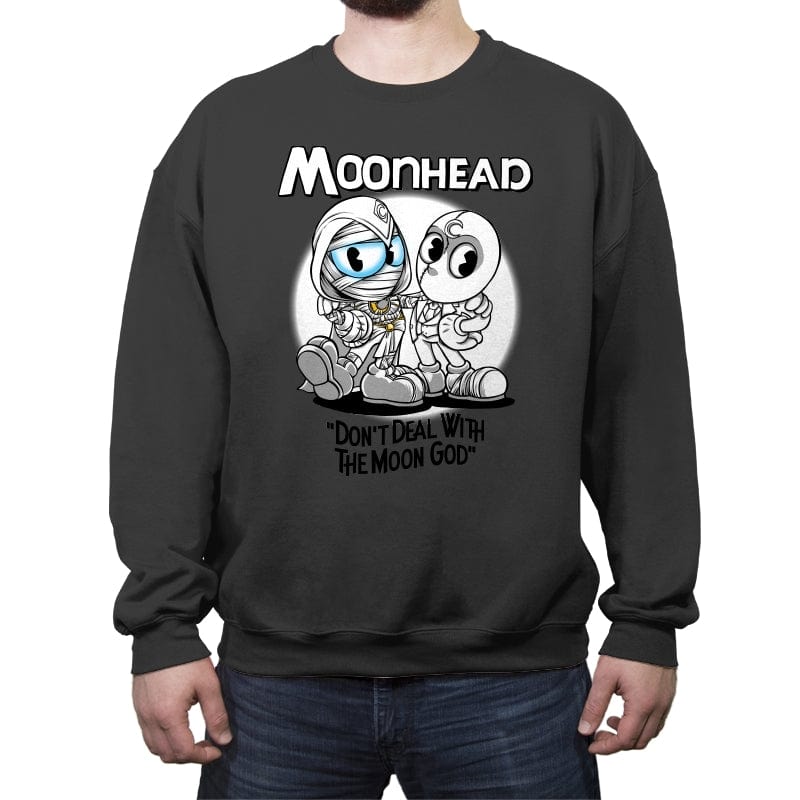 Moonhead - Crew Neck Sweatshirt Crew Neck Sweatshirt RIPT Apparel Small / Charcoal