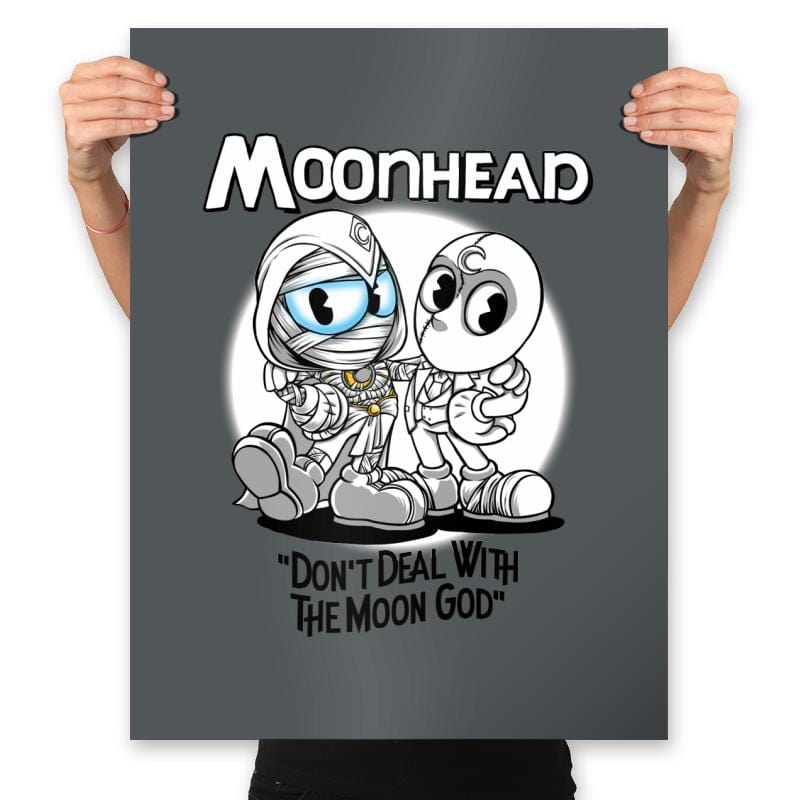 Moonhead - Prints Posters RIPT Apparel 18x24 / Charcoal