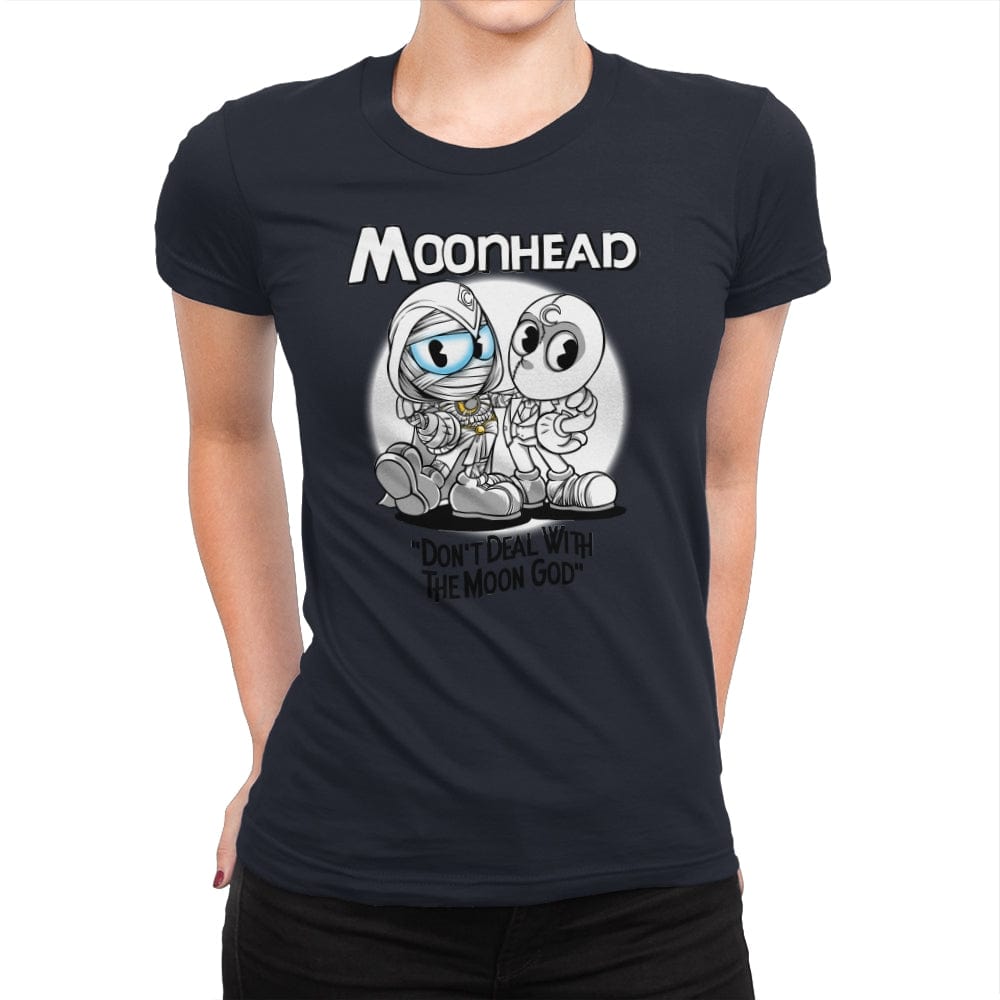 Moonhead - Womens Premium T-Shirts RIPT Apparel Small / Midnight Navy