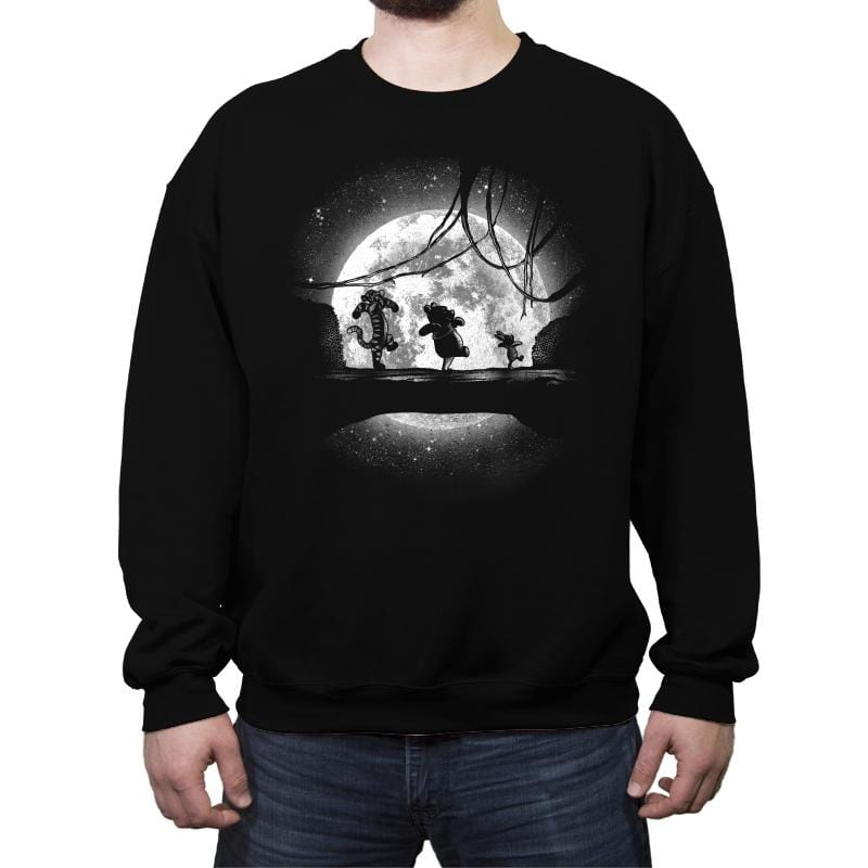 Moonlight Teddies - Crew Neck Sweatshirt Crew Neck Sweatshirt RIPT Apparel Small / Black
