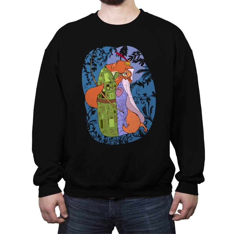 Moonlit Klimt - Crew Neck Sweatshirt Crew Neck Sweatshirt RIPT Apparel Small / Black