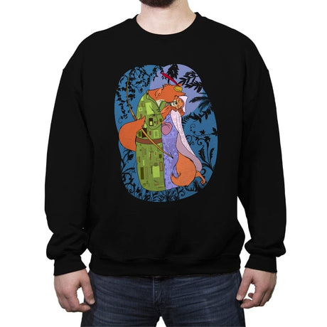 Moonlit Klimt - Crew Neck Sweatshirt Crew Neck Sweatshirt RIPT Apparel Small / Black