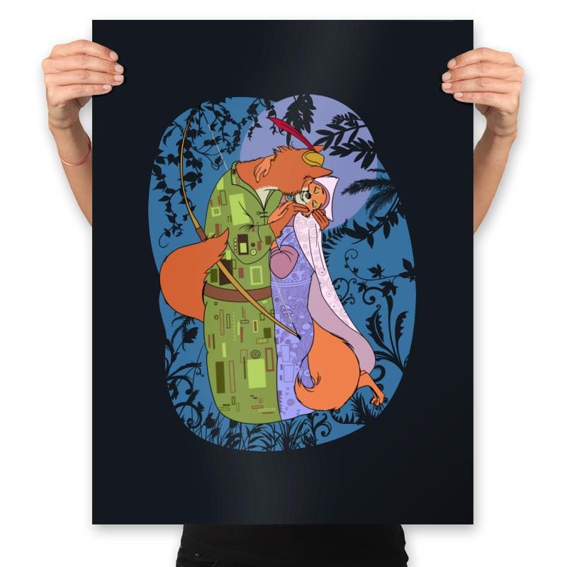 Moonlit Klimt - Prints Posters RIPT Apparel 18x24 / Black