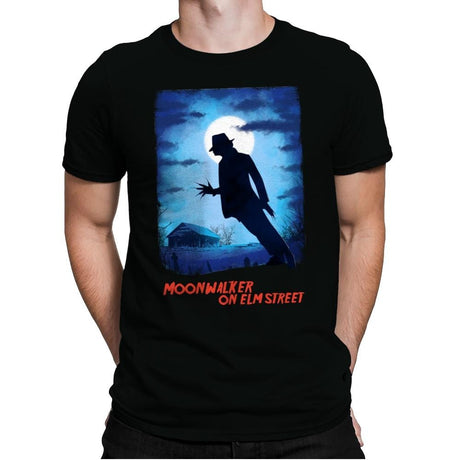 Moonwalker on Elm Street - Mens Premium T-Shirts RIPT Apparel Small / Black