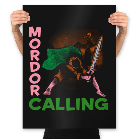 Mordor Calling - Prints Posters RIPT Apparel 18x24 / Black