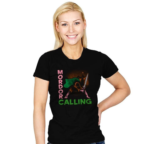 Mordor Calling - Womens T-Shirts RIPT Apparel