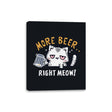 More Beer Right Meow - Canvas Wraps Canvas Wraps RIPT Apparel 8x10 / Black
