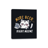 More Beer Right Meow - Canvas Wraps Canvas Wraps RIPT Apparel 8x10 / Black