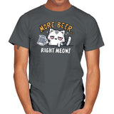 More Beer Right Meow - Mens T-Shirts RIPT Apparel Small / Charcoal