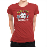More Beer Right Meow - Womens Premium T-Shirts RIPT Apparel Small / Red
