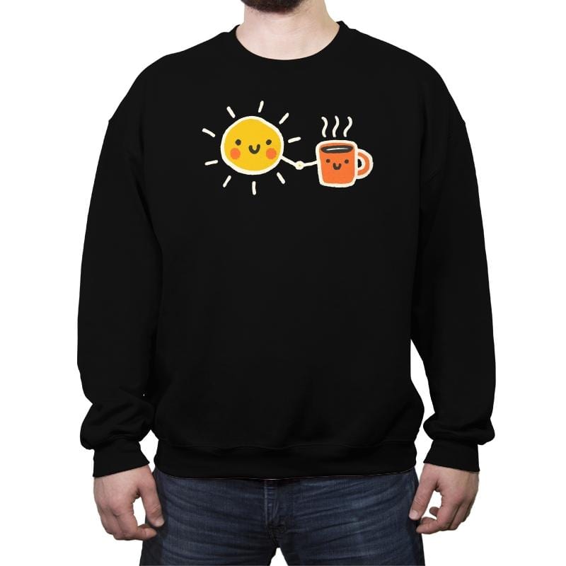 Morning Lovers - Crew Neck Sweatshirt Crew Neck Sweatshirt RIPT Apparel Small / Black