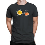 Morning Lovers - Mens Premium T-Shirts RIPT Apparel Small / Heavy Metal