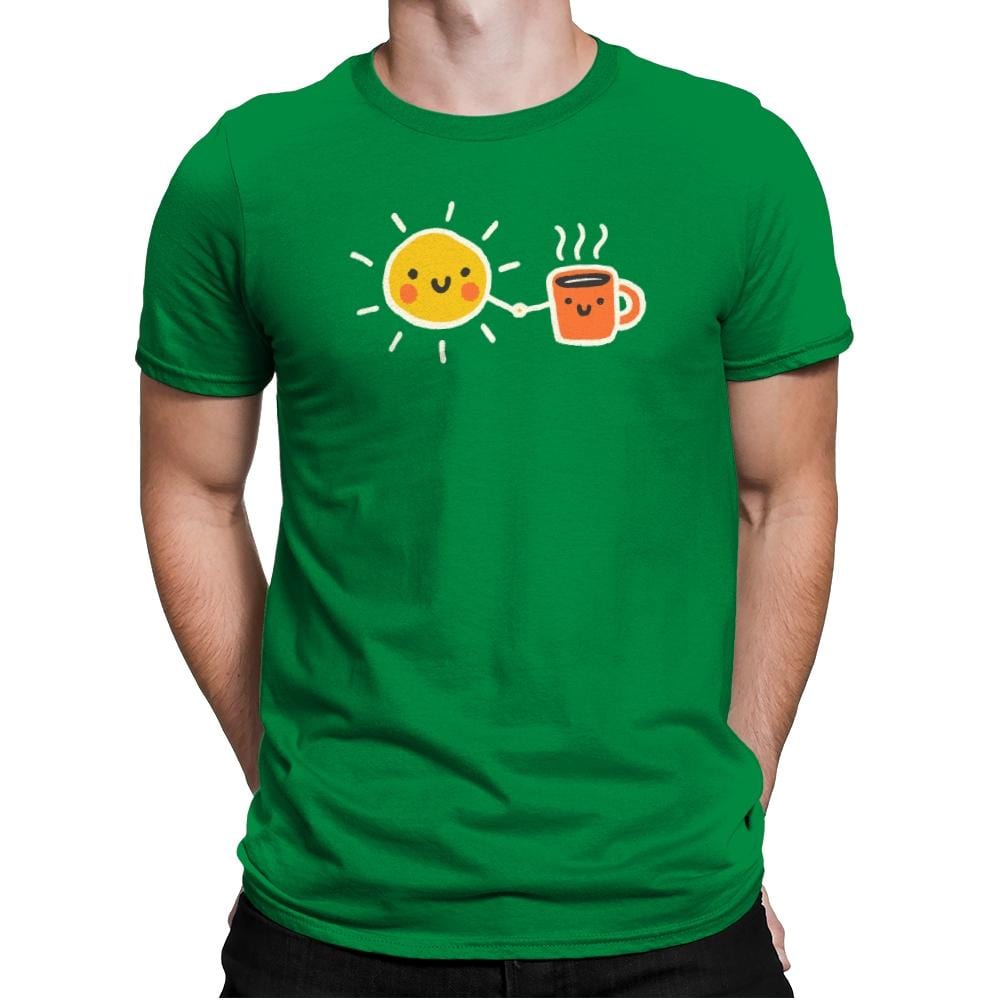 Morning Lovers - Mens Premium T-Shirts RIPT Apparel Small / Kelly