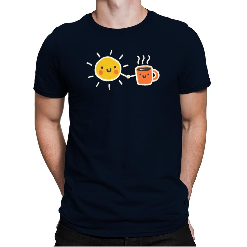 Morning Lovers - Mens Premium T-Shirts RIPT Apparel Small / Midnight Navy