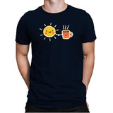 Morning Lovers - Mens Premium T-Shirts RIPT Apparel Small / Midnight Navy