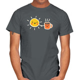 Morning Lovers - Mens T-Shirts RIPT Apparel Small / Charcoal