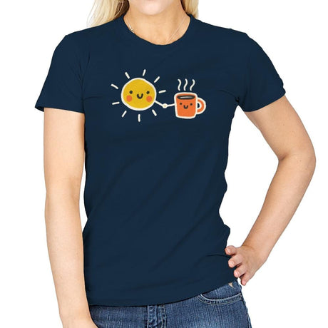 Morning Lovers - Womens T-Shirts RIPT Apparel Small / Navy