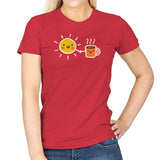 Morning Lovers - Womens T-Shirts RIPT Apparel Small / Red