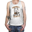 Mornings are for Coffee and Regrets - Tanktop Tanktop RIPT Apparel X-Small / White