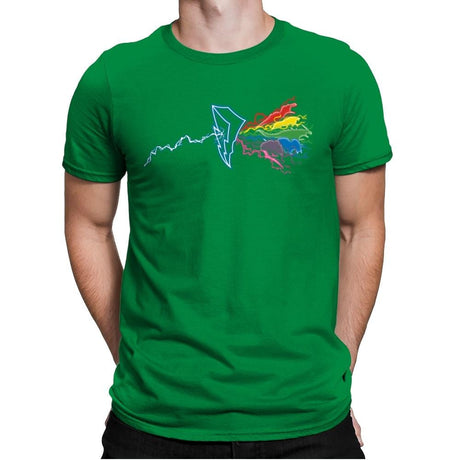 Morphin Side of the Zords - Best Seller - Mens Premium T-Shirts RIPT Apparel Small / Kelly Green