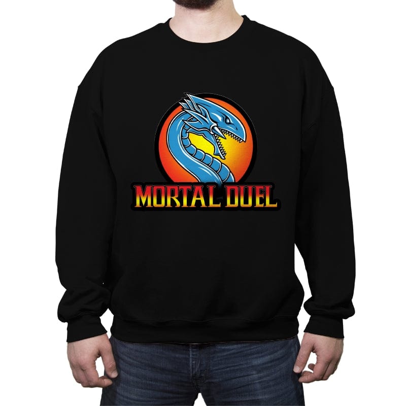 Mortal Duel - Crew Neck Sweatshirt Crew Neck Sweatshirt RIPT Apparel Small / Black