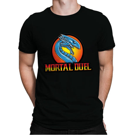 Mortal Duel - Mens Premium T-Shirts RIPT Apparel Small / Black