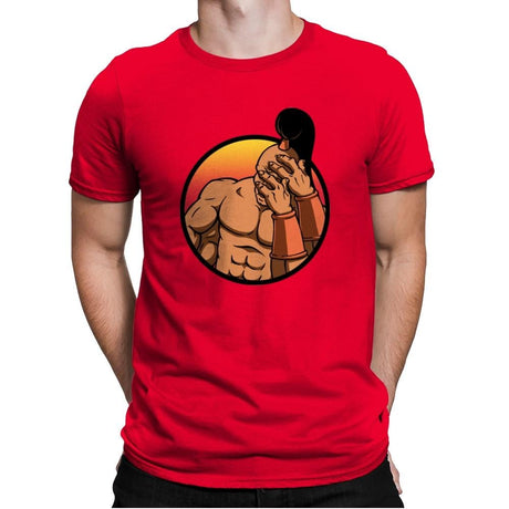 Mortal Facepalm - Mens Premium T-Shirts RIPT Apparel Small / Red