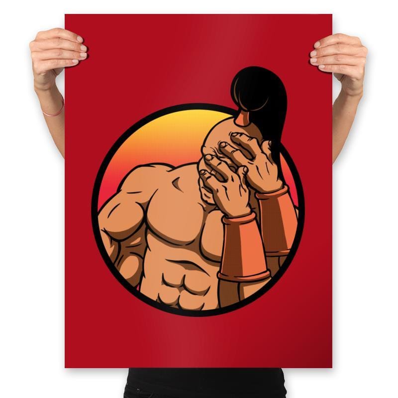Mortal Facepalm - Prints Posters RIPT Apparel 18x24 / Red