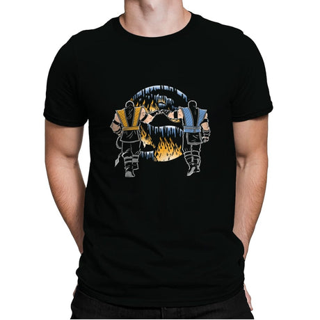 Mortal Fist Bump - Mens Premium T-Shirts RIPT Apparel Small / Black