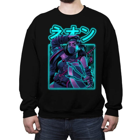 Mortal Neon - Crew Neck Sweatshirt Crew Neck Sweatshirt RIPT Apparel Small / Black