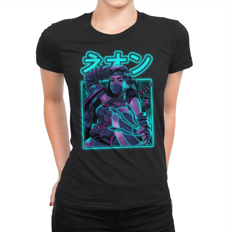 Mortal Neon - Womens Premium T-Shirts RIPT Apparel Small / Black
