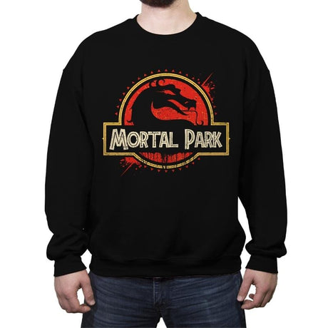 Mortal Park - Crew Neck Sweatshirt Crew Neck Sweatshirt RIPT Apparel Small / Black